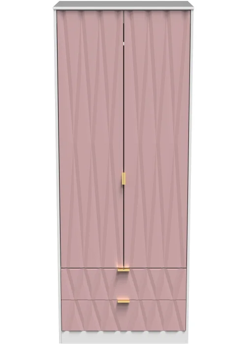 Swift Prism 2 Door 2 Drawer Wardrobe (197cm x 53cm x 74cm) - One Size Image 1