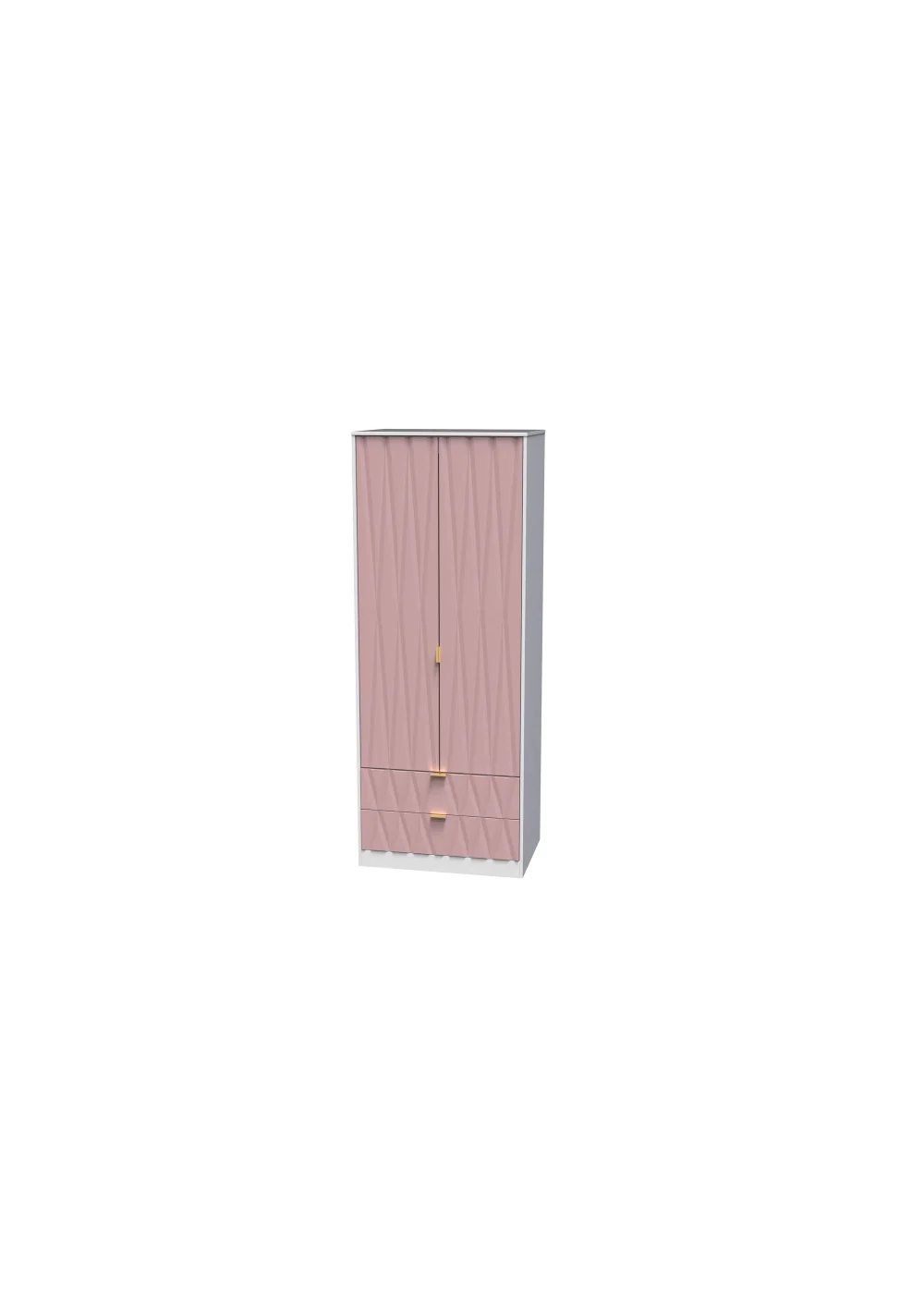 Swift Prism 2 Door 2 Drawer Wardrobe (197cm x 53cm x 74cm) - One Size Image 3