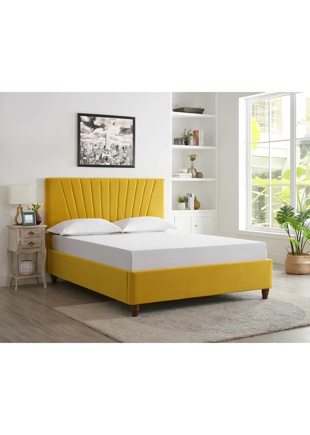 LPD Furniture Lexie Yellow Bed - King Image 1