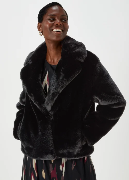 Et Vous Black Faux Fur Jacket - 8 Image 1