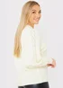 In The Style Stacey Soloman White Diamante Trim Jumper - 06-08 Image 5