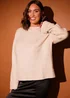 In The Style Stacey Solomon Pink Marl Sequin Cuff Jumper - 06-08 Image 3