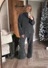 In the Style Stacey Solomon Black Chenille Roll Neck Co-Ord Jumper - 06-08 Image 1