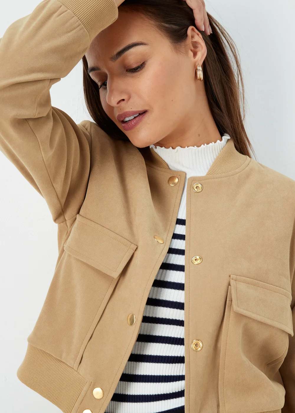 Et Vous Tan Bomber Jacket - 8 Image 3