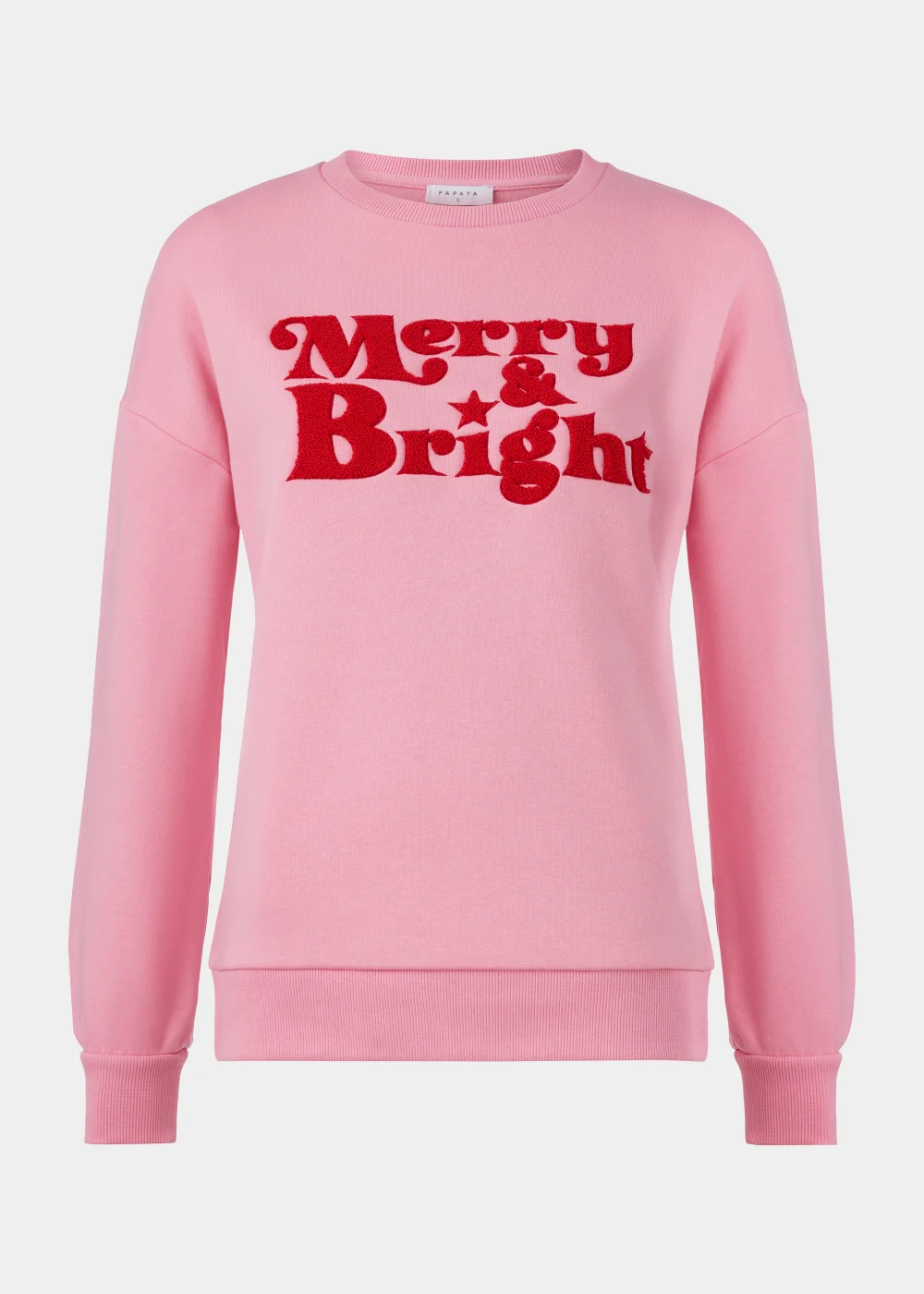 Pink Merry & Bright Christmas Sweatshirt - S Image 5