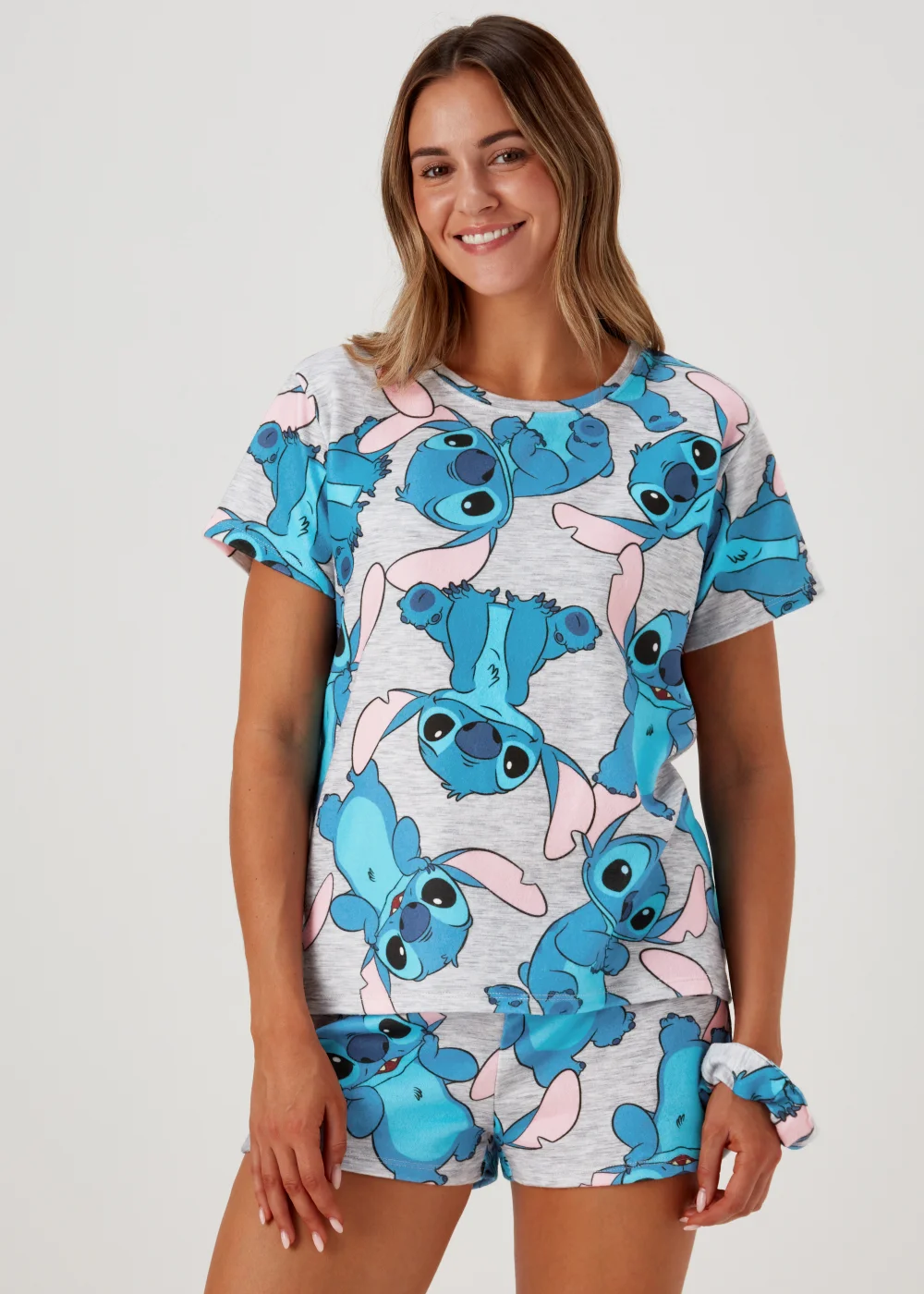 Blue Disney Lilo & Stitch Pyjama & Scrunchie Set - Extra small Image 1