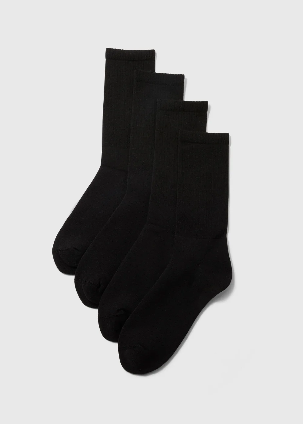 4 Pack Black Sports Socks - Sizes 6 - 8.5 Image 1