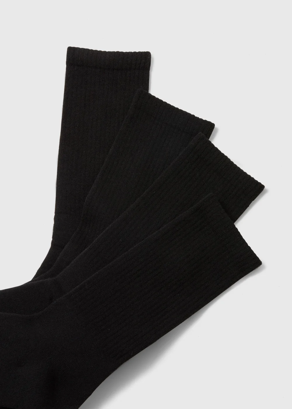 4 Pack Black Sports Socks - Sizes 6 - 8.5 Image 2