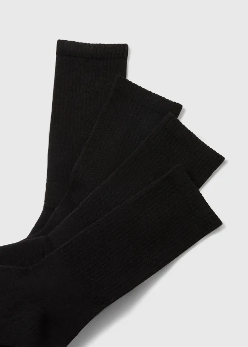 4 Pack Black Sports Socks - Sizes 6 - 8.5 Image 2