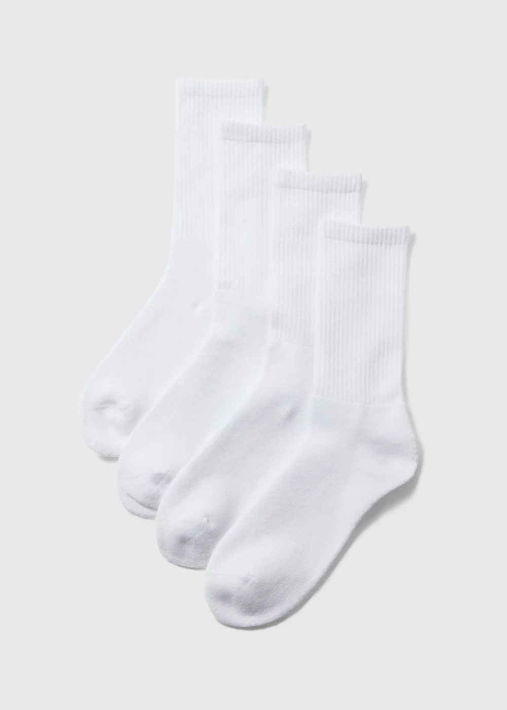 4 Pack White Sports Socks - 6-8.5 Image 1