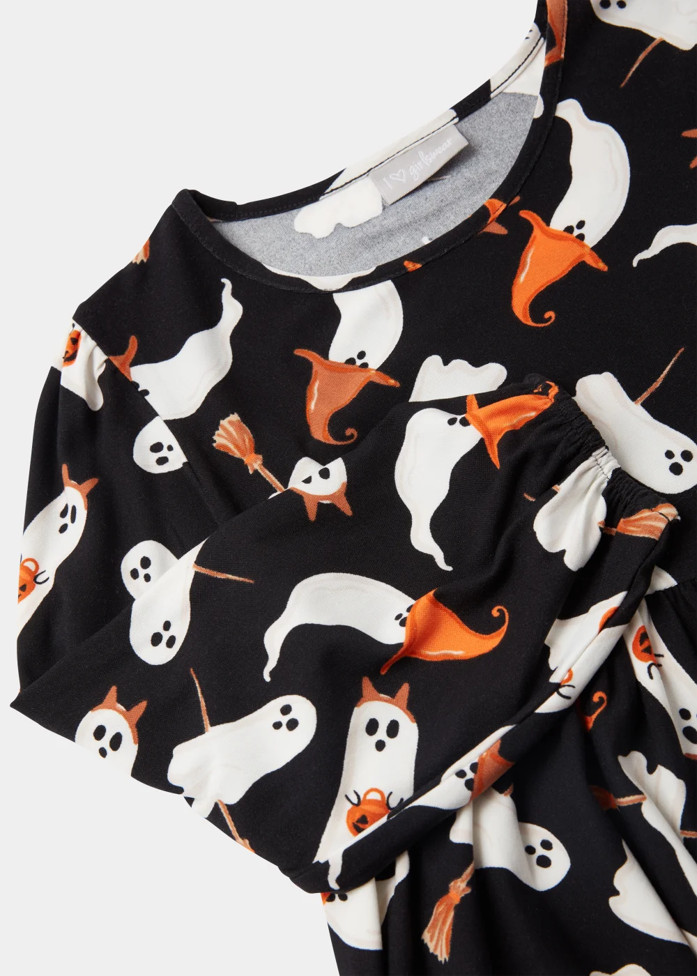 Kids Black & White Halloween Ghost Dress (4-13yrs) - 4 Yrs Image 2