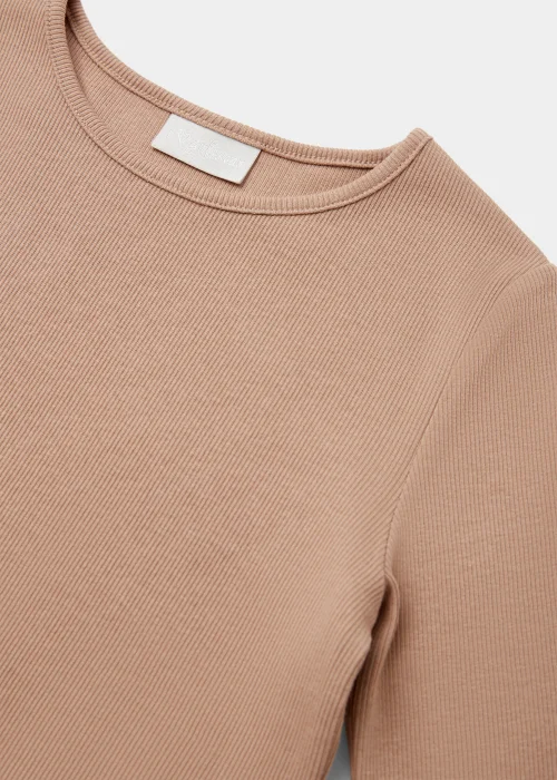 Girls Stone Ribbed Long Sleeve Top (4-15yrs) - 4 Yrs Image 2