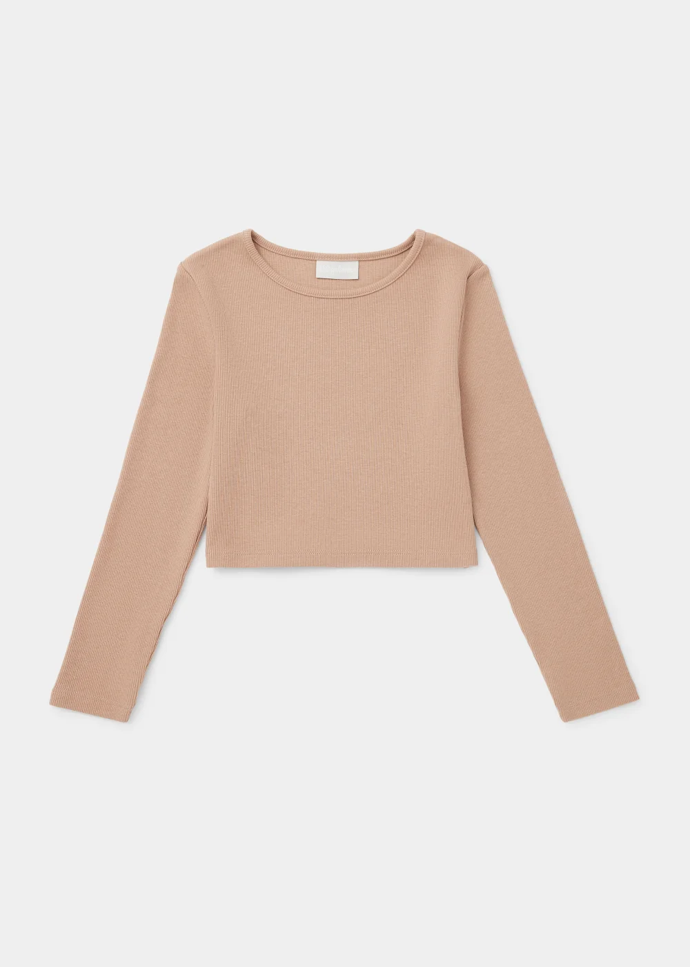 Girls Stone Ribbed Long Sleeve Top (4-15yrs) - 4 Yrs Image 1