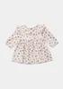 Baby Beige Animal Print Ponte Dress (Newborn-23mths) - Newborn Image 1
