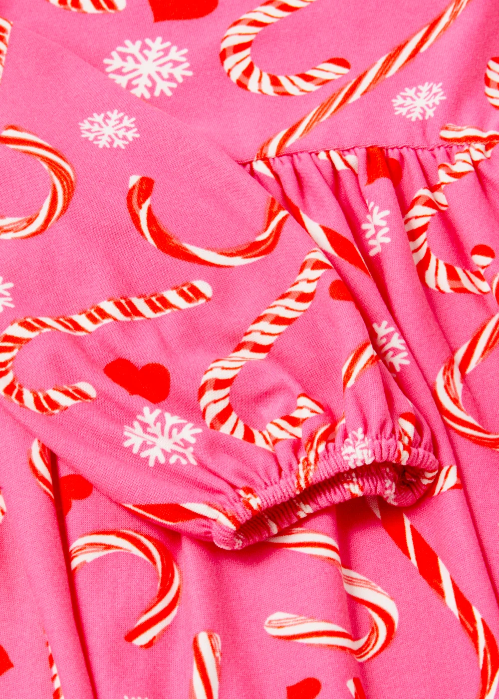 Girls Pink Soft Touch Christmas Print Dress (4-13yrs) - 4 Yrs Image 2