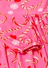 Girls Pink Soft Touch Christmas Print Dress (4-13yrs) - 4 Yrs Image 2