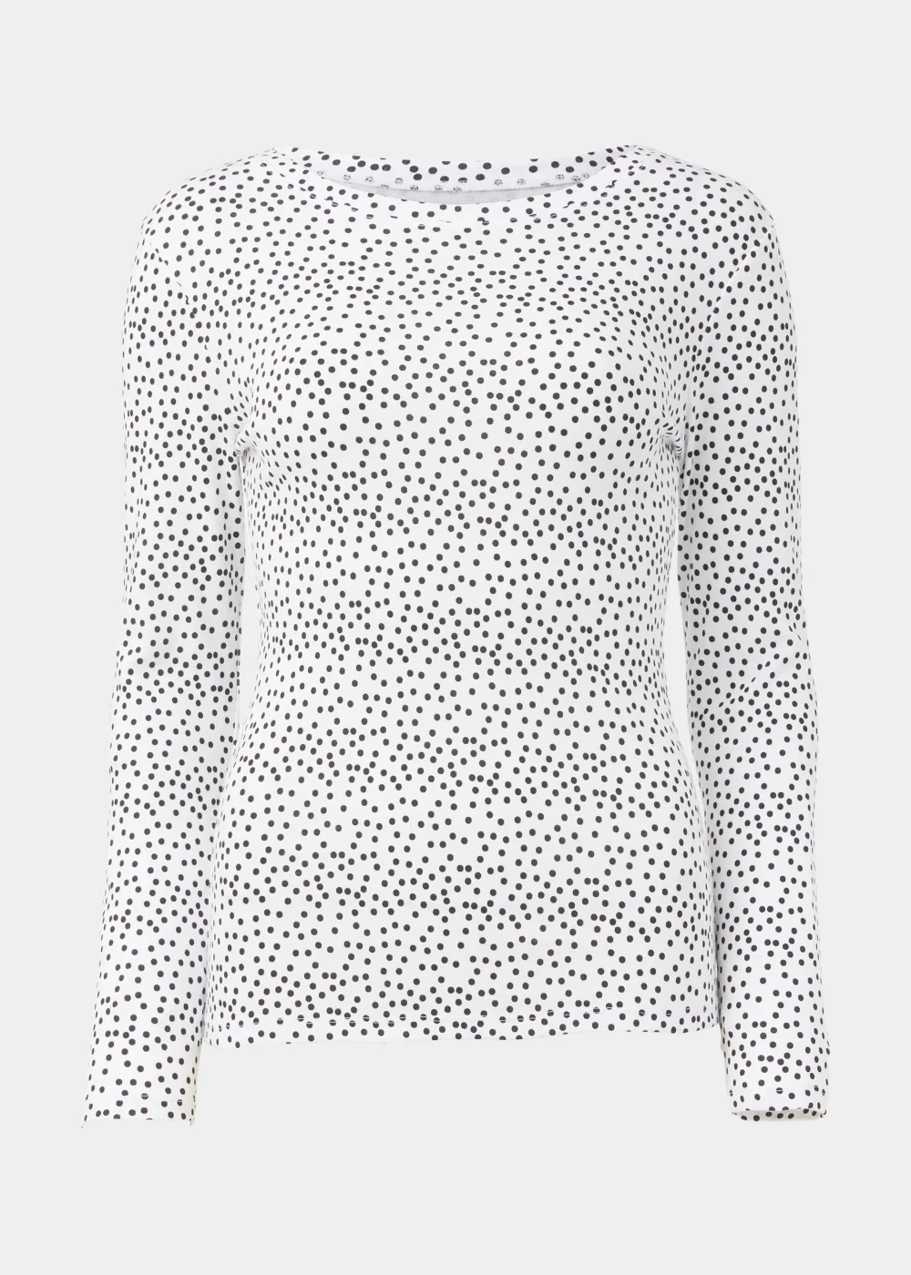 White Spot Print Long Sleeve T-Shirt - 8 Image 5
