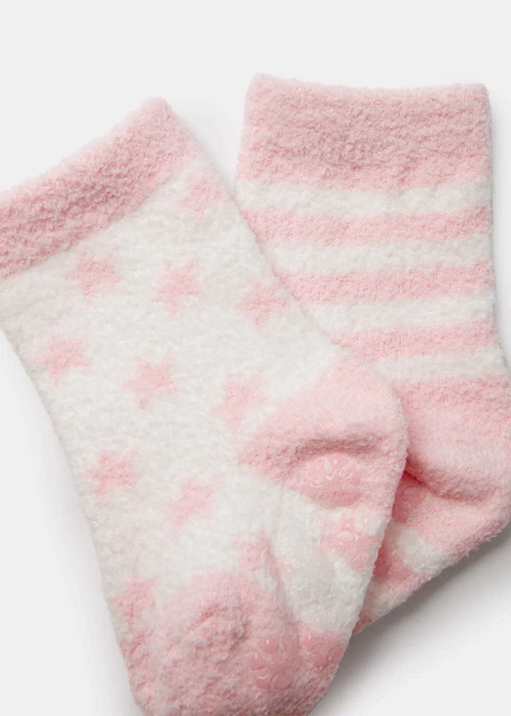 Pink Stripe & Star Cosy Baby Socks (Newborn-23mths) - Newborn Image 2