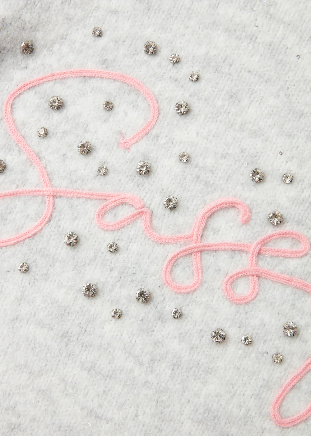Girls Grey Sassy Print Fluffy Jumper (4-12yrs) - 4 Yrs Image 2