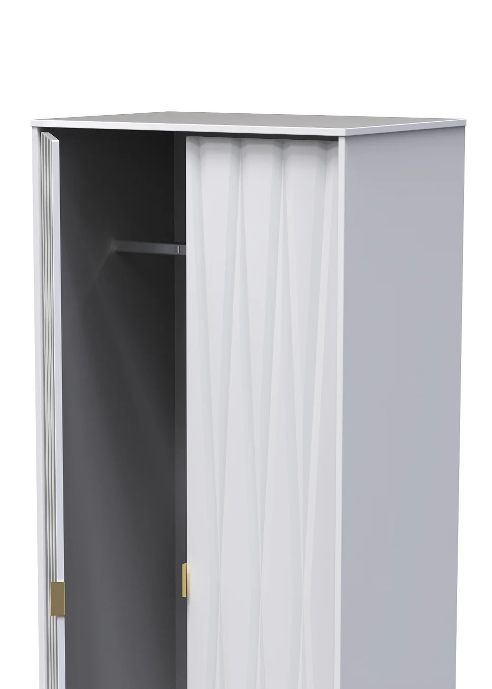 Ready Assembled Prism 2 Door 2 Drawer Wardrobe - One Size Image 4