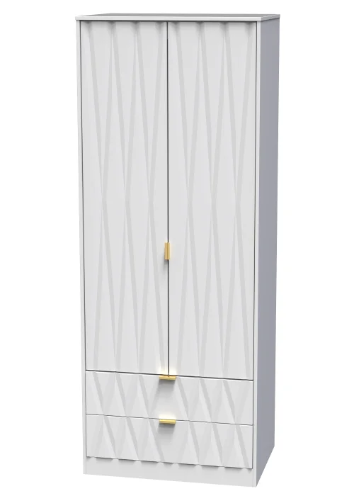 Ready Assembled Prism 2 Door 2 Drawer Wardrobe - One Size Image 2