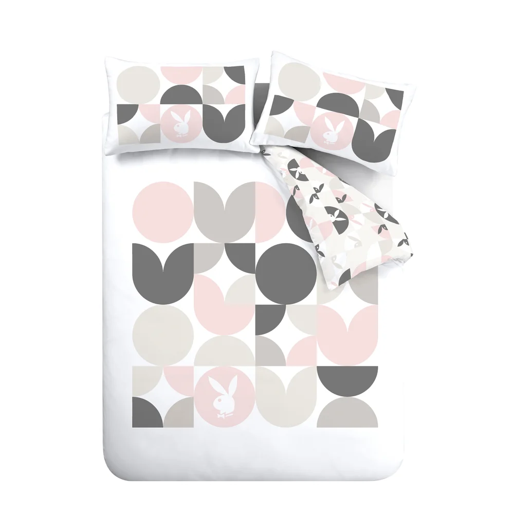 Playboy Retro Geo Reversible Bunny Duvet Cover Set - Single Image 5