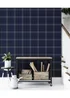 Arthouse Twilled Plaid Navy/Gold Wallpaper - One Size Image 2