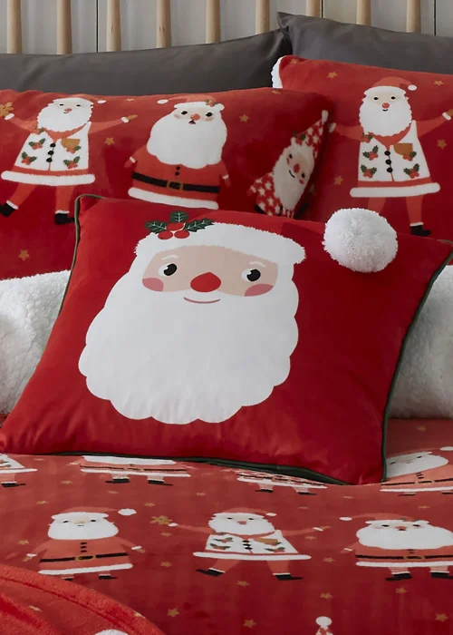 Bedlam Christmas Jolly Santa Filled Cushion - 43W X 43D Image 3