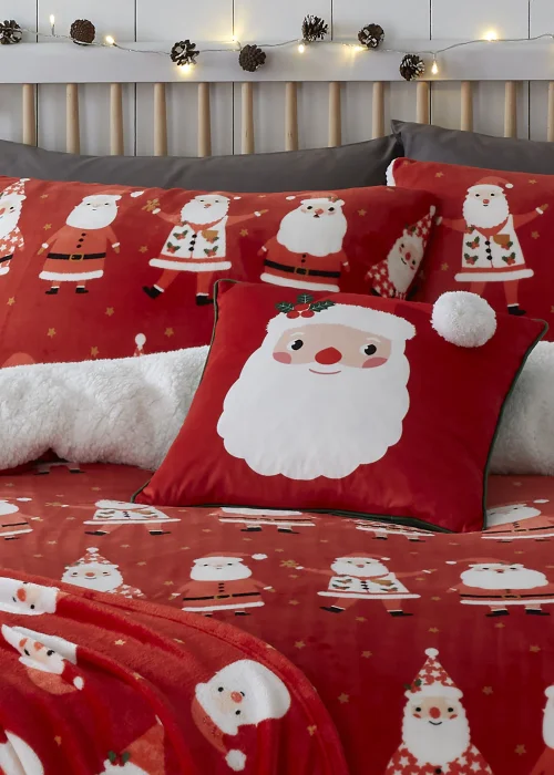 Bedlam Christmas Jolly Santa Filled Cushion - 43W X 43D Image 4