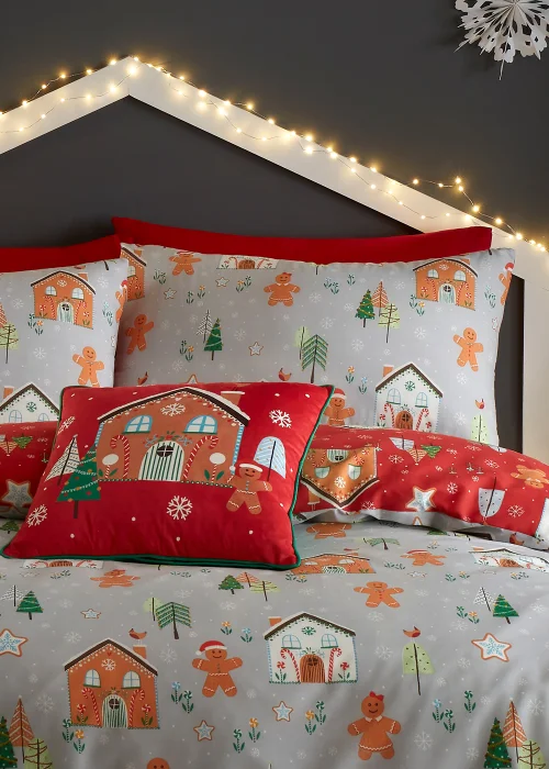 Fusion Christmas Gingerbread Man Filled Cushion - 43W X 43D Image 3