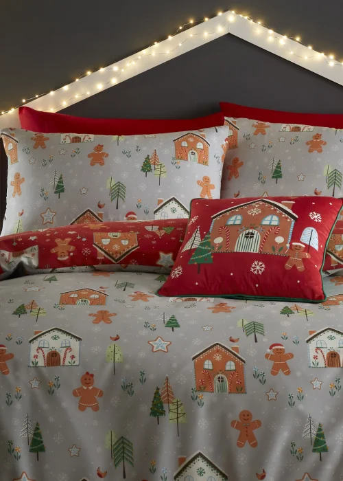 Bedlam Christmas Gingerbread House Duvet Cover Set - Single Image 2
