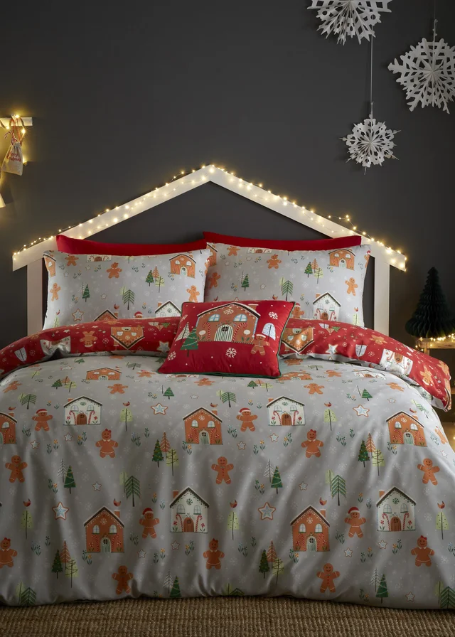 Bedlam Christmas Gingerbread House Duvet Cover Set
