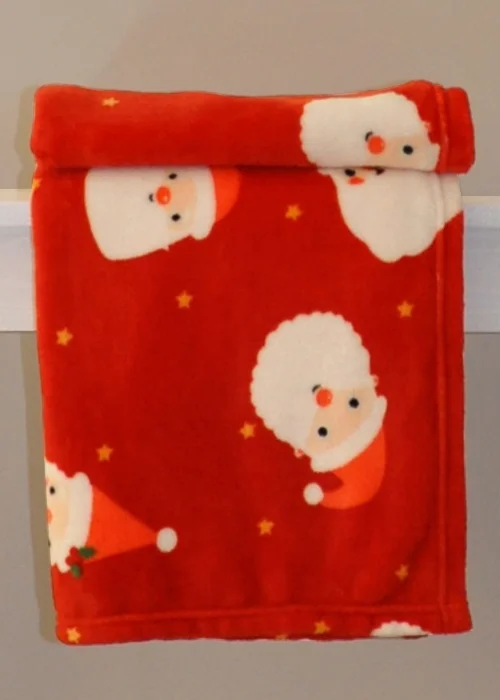 Dreams & Drapes Christmas Jolly Santa Throw - 120 X 150 Image 1