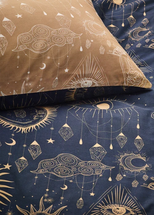 furn. Constellation Celestial Duvet Cover Set Gold/Navy - Single Image 4