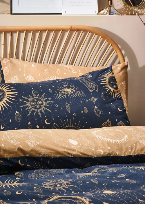 furn. Constellation Celestial Duvet Cover Set Gold/Navy - Single Image 3