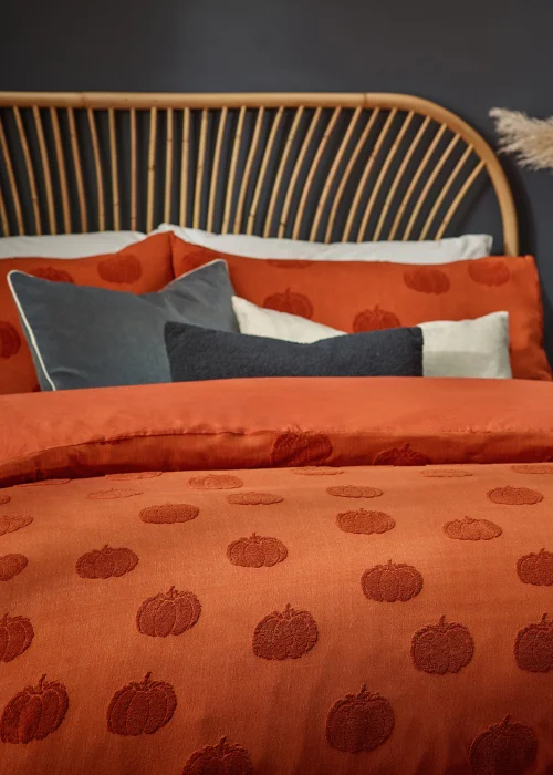 furn. Pumpkin Tufted 100% Cotton Duvet Cover Set - Single Image 3