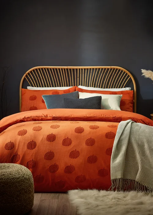 furn. Pumpkin Tufted 100% Cotton Duvet Cover Set - Single Image 1