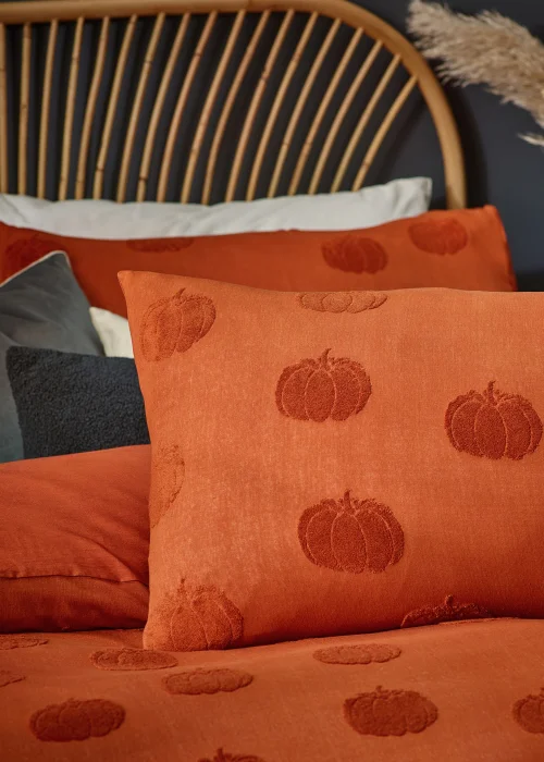 furn. Pumpkin Tufted 100% Cotton Duvet Cover Set - Single Image 4