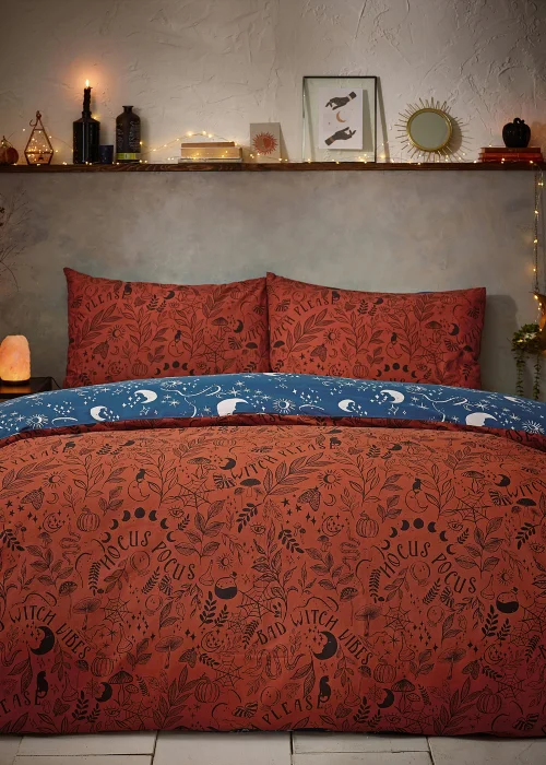 furn. Witchy Vibes Halloween Duvet Cover Set - Double Image 1
