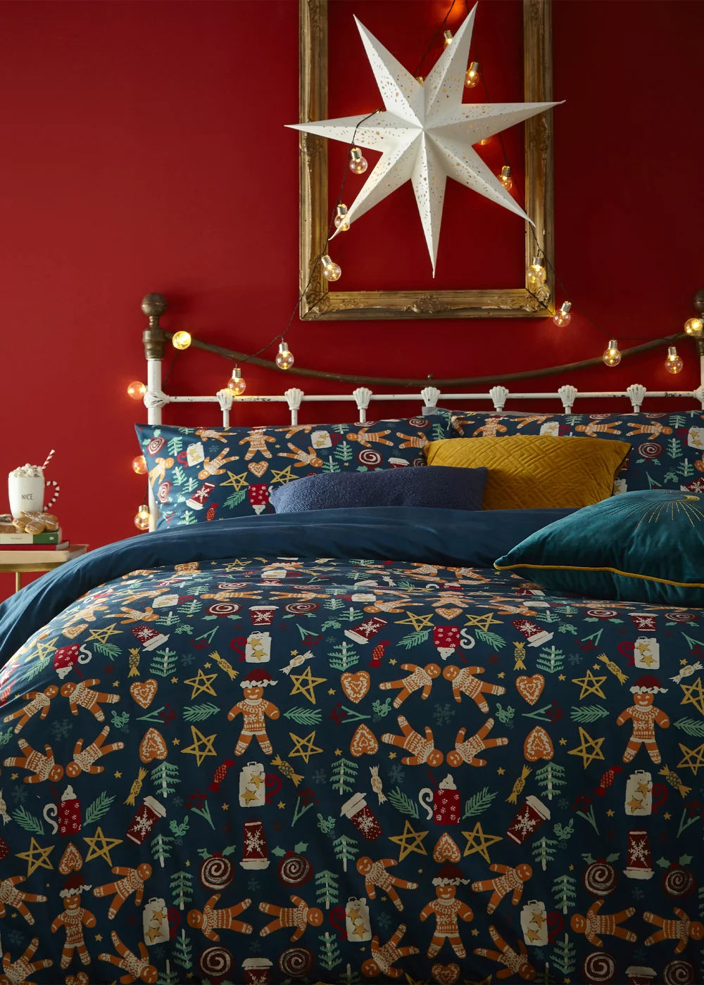 furn. Yuletide Treats Pyjama Fleece Christmas Duvet Cover Set - Toddler Image 1