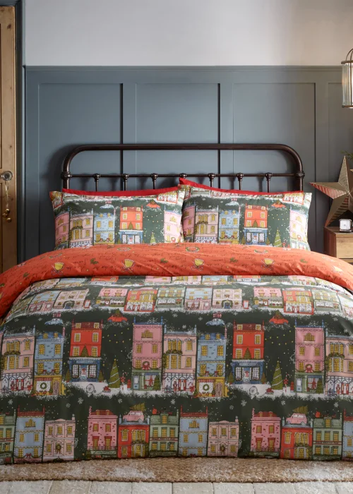 furn. Christmas Spirit Festive Reversible Duvet Cover Set - Single Image 4