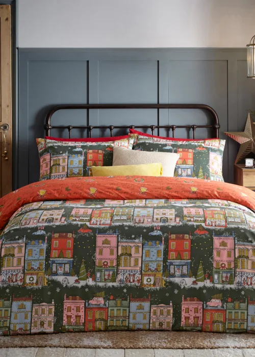 furn. Christmas Spirit Festive Reversible Duvet Cover Set - Single Image 1