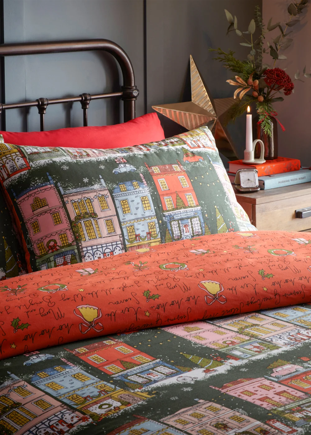 furn. Christmas Spirit Festive Reversible Duvet Cover Set - Single Image 3