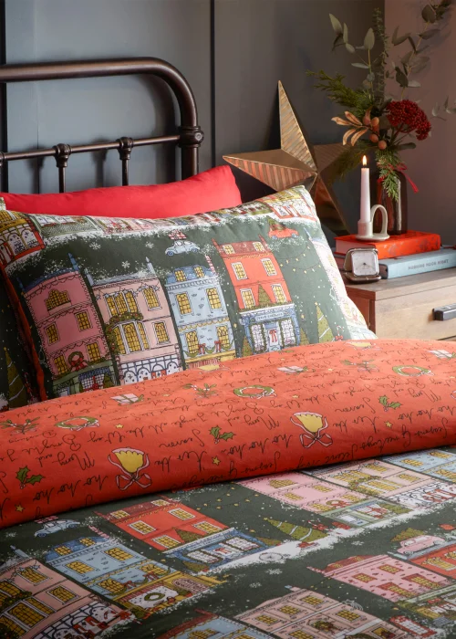 furn. Christmas Spirit Festive Reversible Duvet Cover Set - Single Image 3
