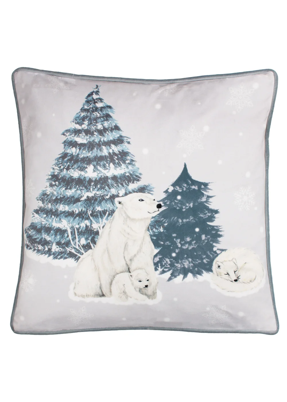 furn. Arcticus Polar Bear Filled Cushion (45cm x 45cm x 8cm) - One Size Image 1