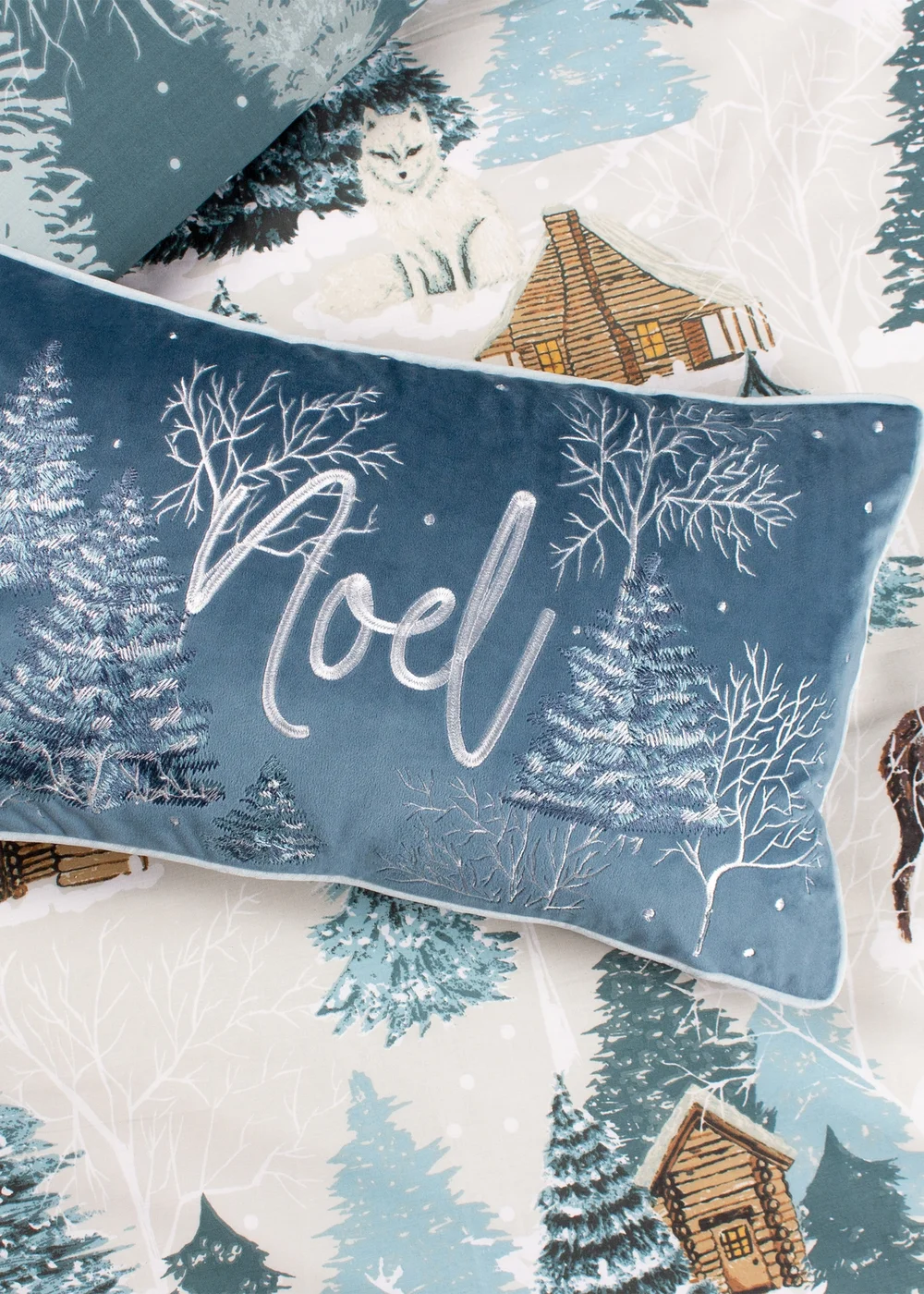 furn. Arcticus Noel Embroidered Filled Cushion (30cm x 50cm x 8cm) - One Size Image 1