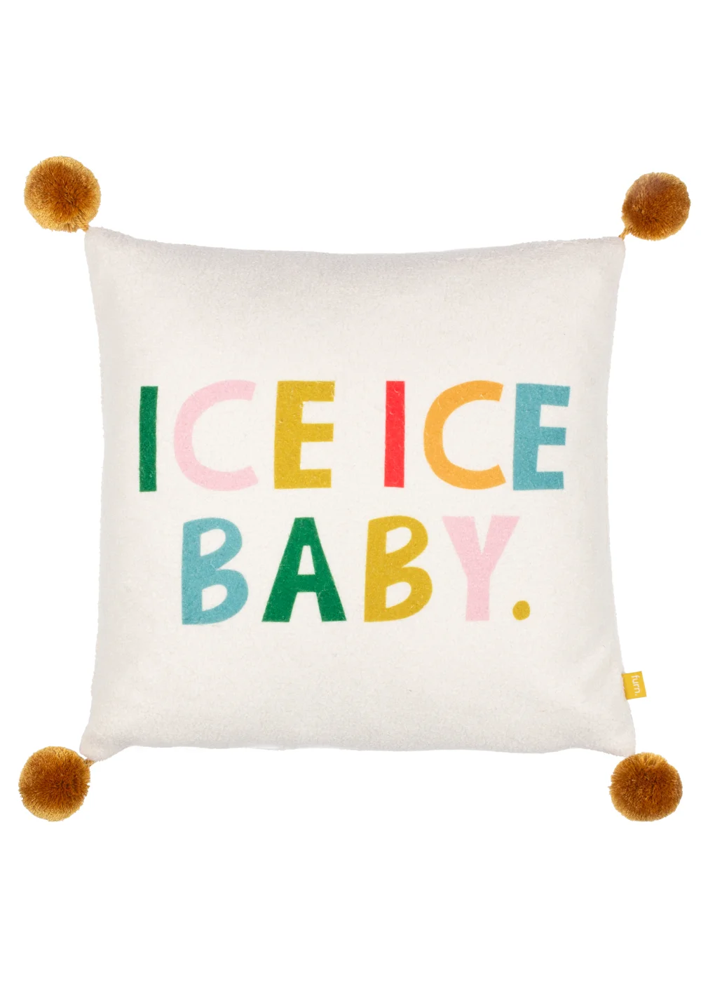 furn. Pom-Poms Ice Ice Baby Filled Cushion (43cm x 43cm x 8cm) - One Size Image 1