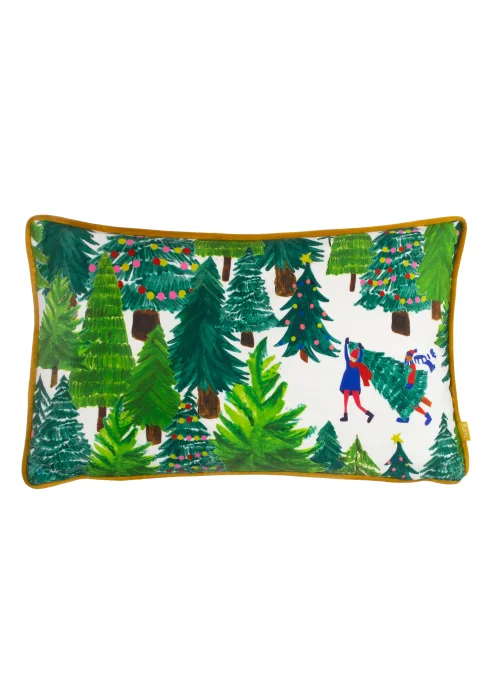 furn. Christmas Together Tree Day Filled Cushion (30cm x 50cm x 8cm) - One Size Image 1