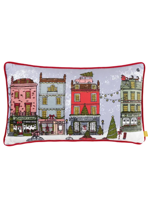 furn. Christmas Spirit Velvet Filled Cushion (30cm x 50cm x 8cm) - One Size Image 2