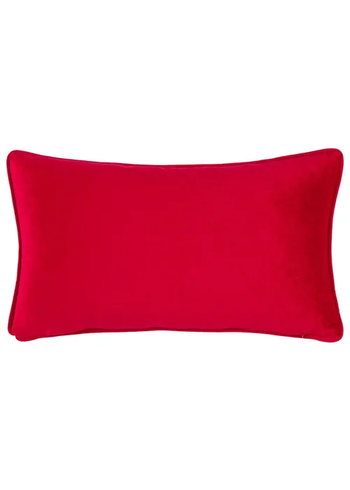 furn. Christmas Spirit Velvet Filled Cushion (30cm x 50cm x 8cm) - One Size Image 3